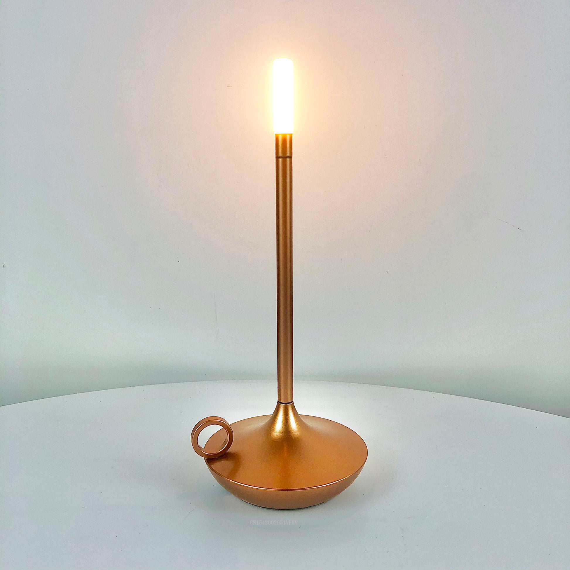 Lampe de chevet bougie or rose