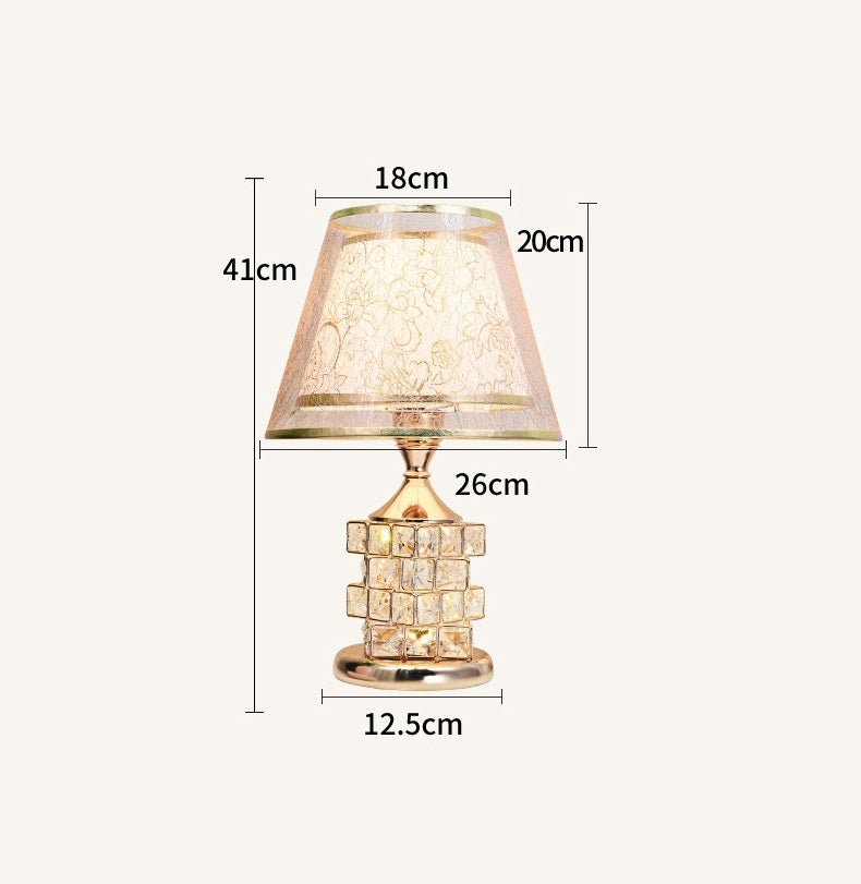 Lampe pied cristal vintage