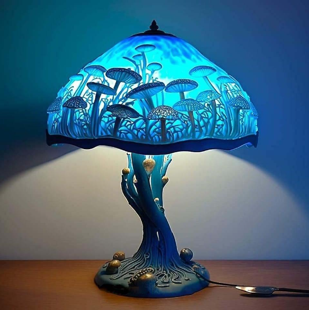lampe de chevet bleue