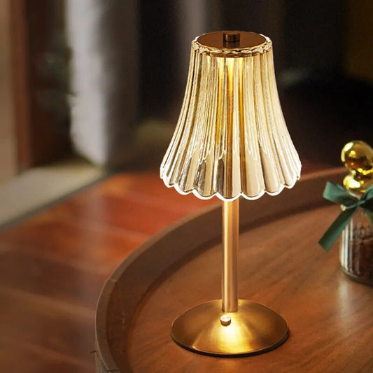 lampe de chevet abat jour en verre