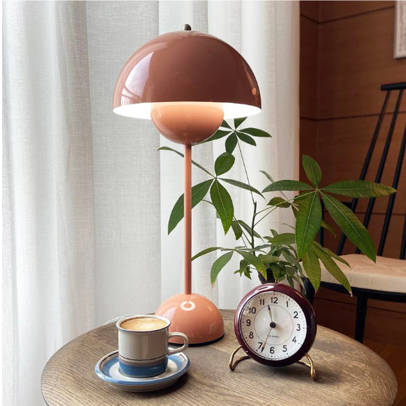 Lampe de chevet tulipe rose