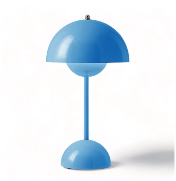 Lampe de chevet tulipe bleu