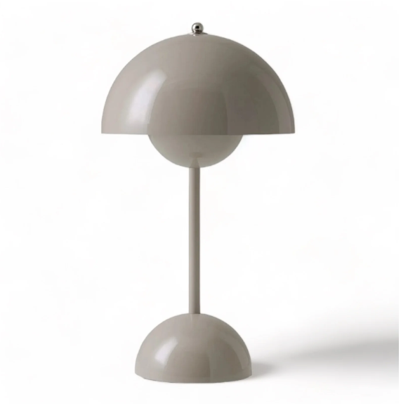 Lampe de chevet tulipe gris